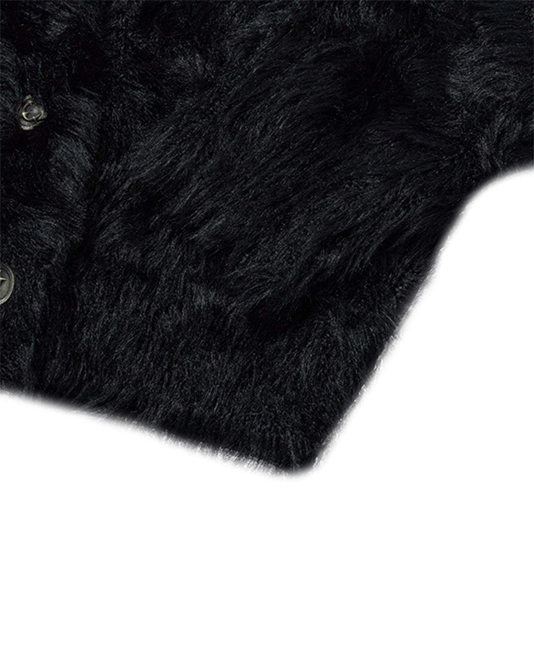 Thug Club_Chimera Fur Hooded Zip-Up (Black)