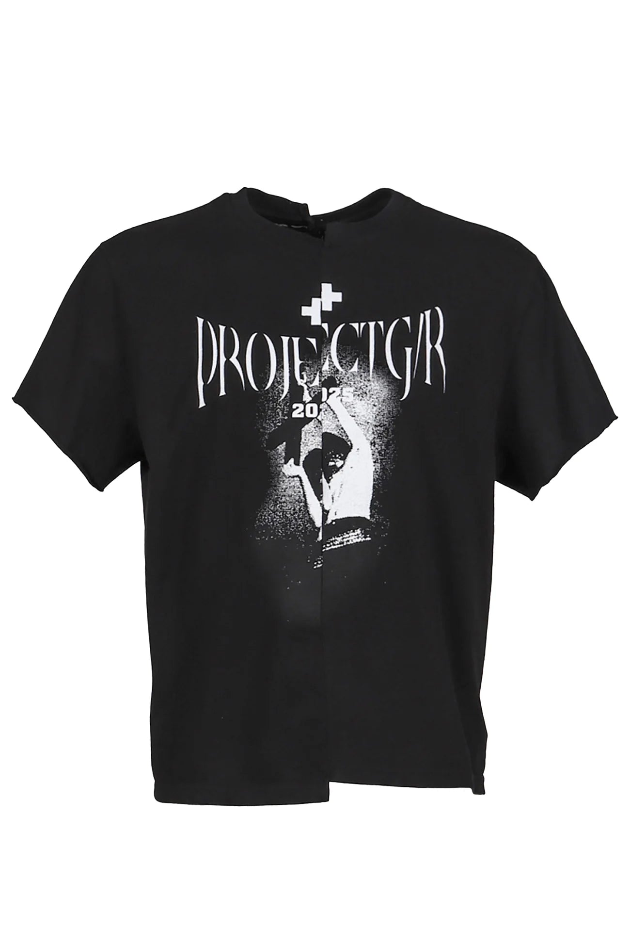 PROJECT G/R_TIGHT FIT SPLIT T-SHIRT (Black)