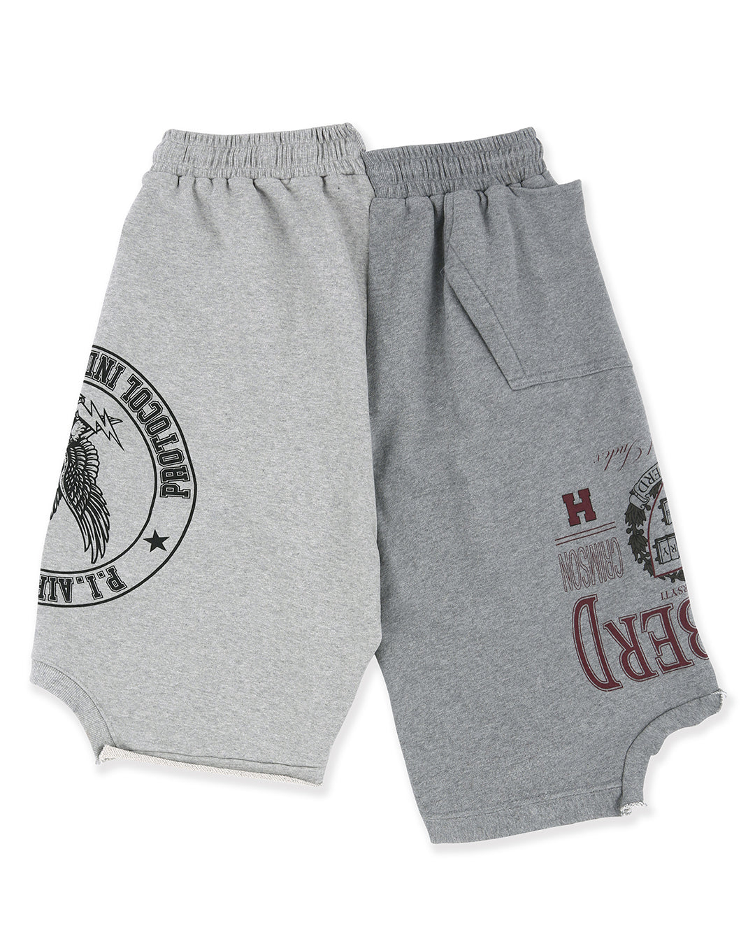 Protocol Index_RECONSTRUCTED SWEAT SHORTS (Melange Grey)