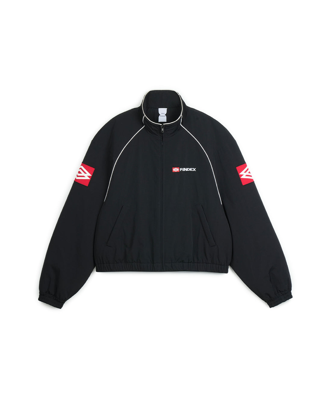 Protocol Index_EXAGGERATED SHOULDER TRACK JACKET (Black)