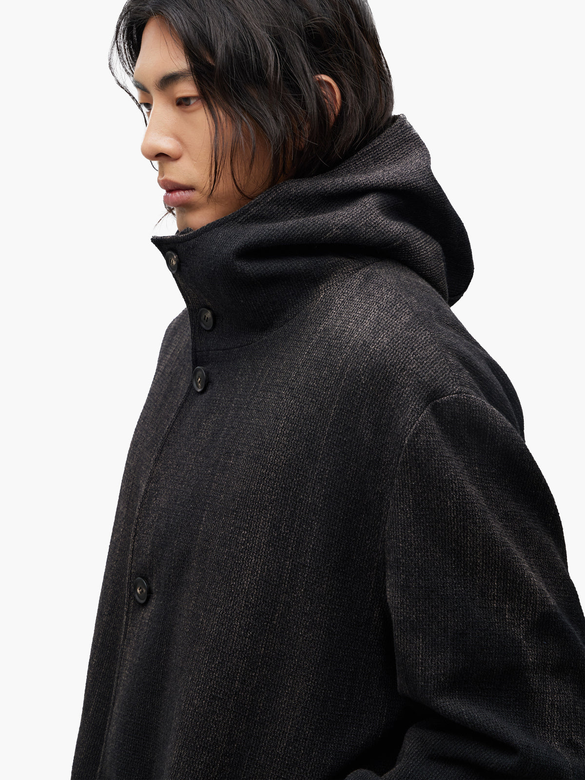 JiyongKim_Sun-Bleached Hooded Coat (Black)