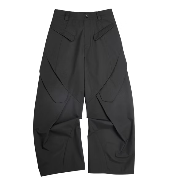 NOUVEAU PROJECT_NOUVEAU PROJECT × Advanced Research-Pkt.Flap Trousers (Black)