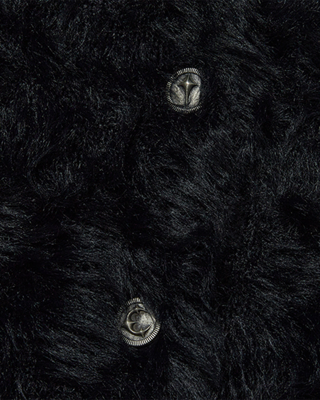 Thug Club_Chimera Fur Hooded Zip-Up (Black)