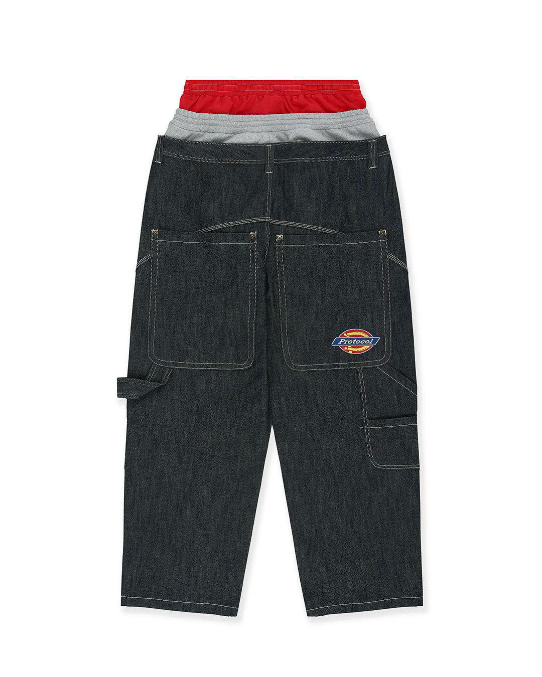 Protocol Index_3 LAYERED DENIM PANTS (Indigo Blue)