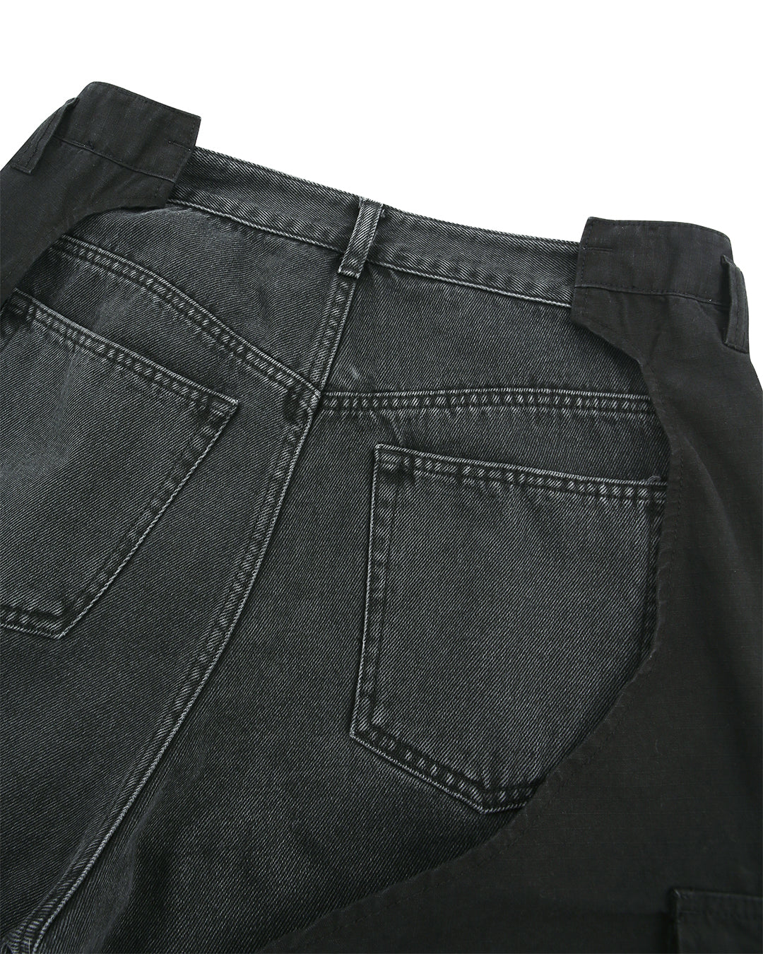 Protocol Index_BIKER CARGO DENIM PANTS (Black)