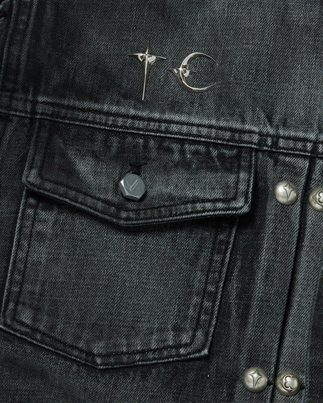 Thug Club_TC Angels Denim Vest (Black)