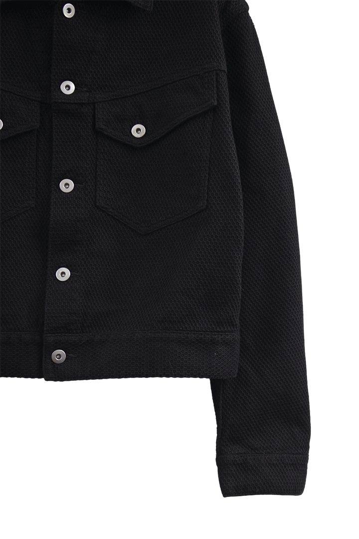 KOZABURO_Cropped Jean Jacket (Black)