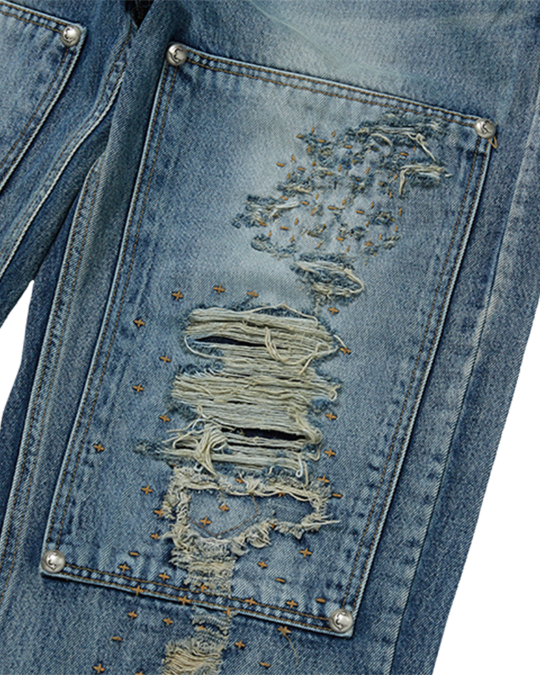 Thug Club_Vintage Double Knee Pants (Blue)