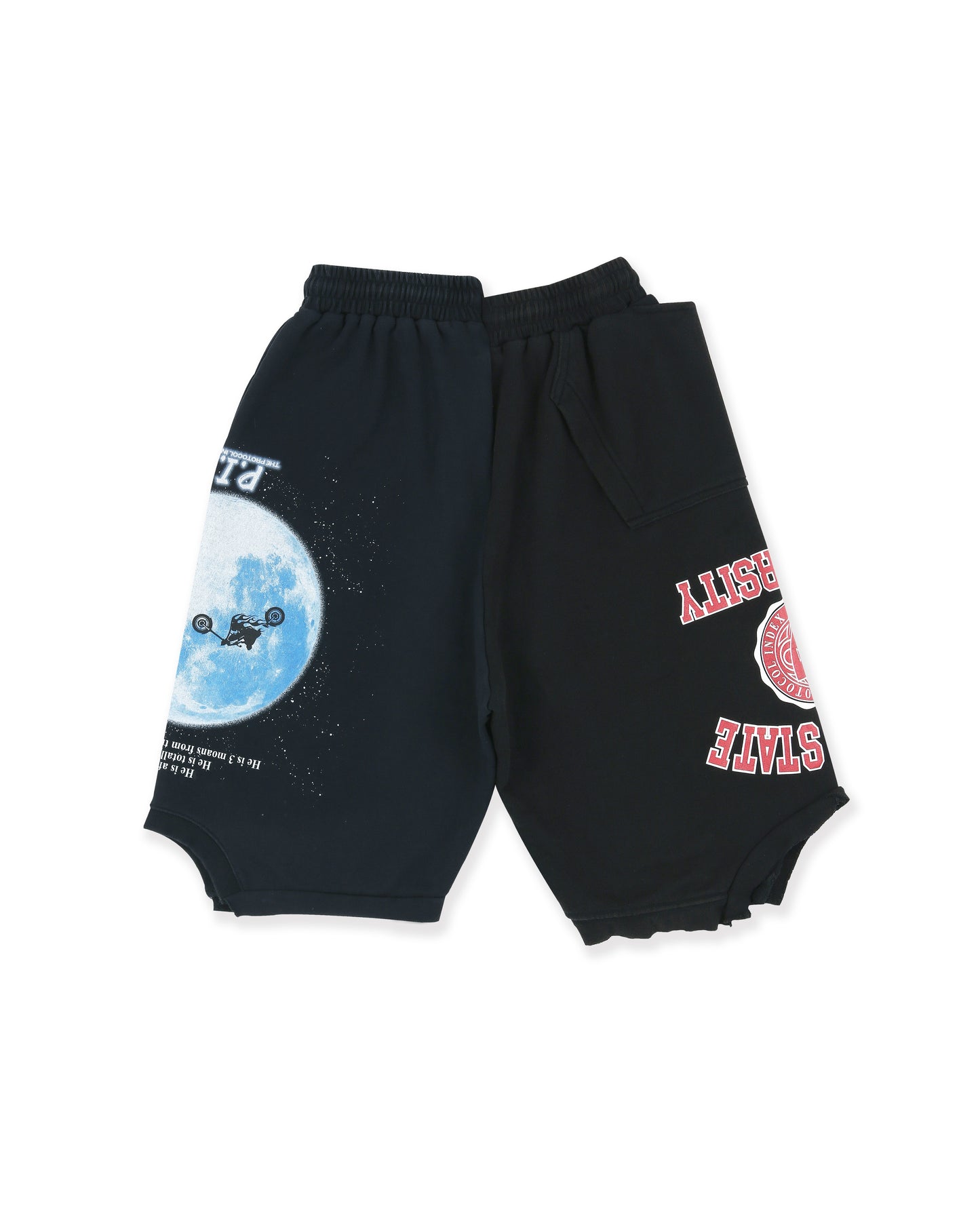 Protocol Index_RECONSTRUCTED SWEAT SHORTS (Black)