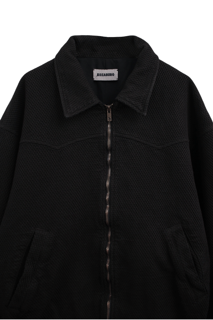 KOZABURO_Alamos Jacket - Hex Sashiko (Black)