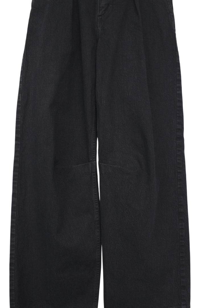 KOZABURO_WIDE LEG TROUSERS (Black)