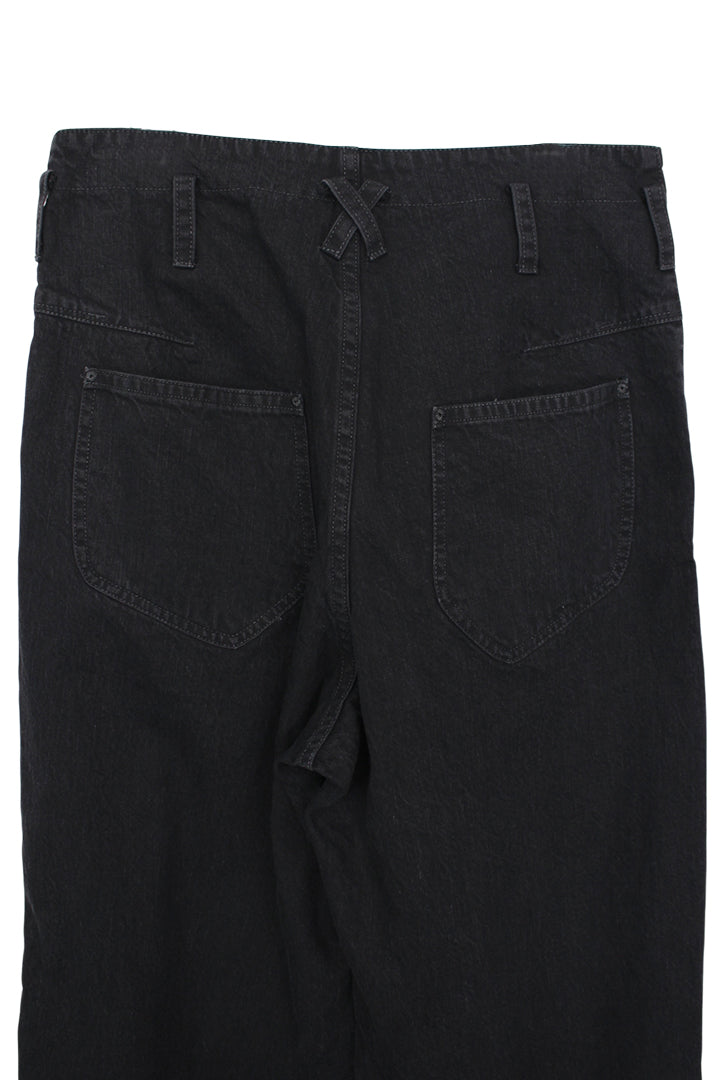 KOZABURO_WIDE LEG TROUSERS (Black)