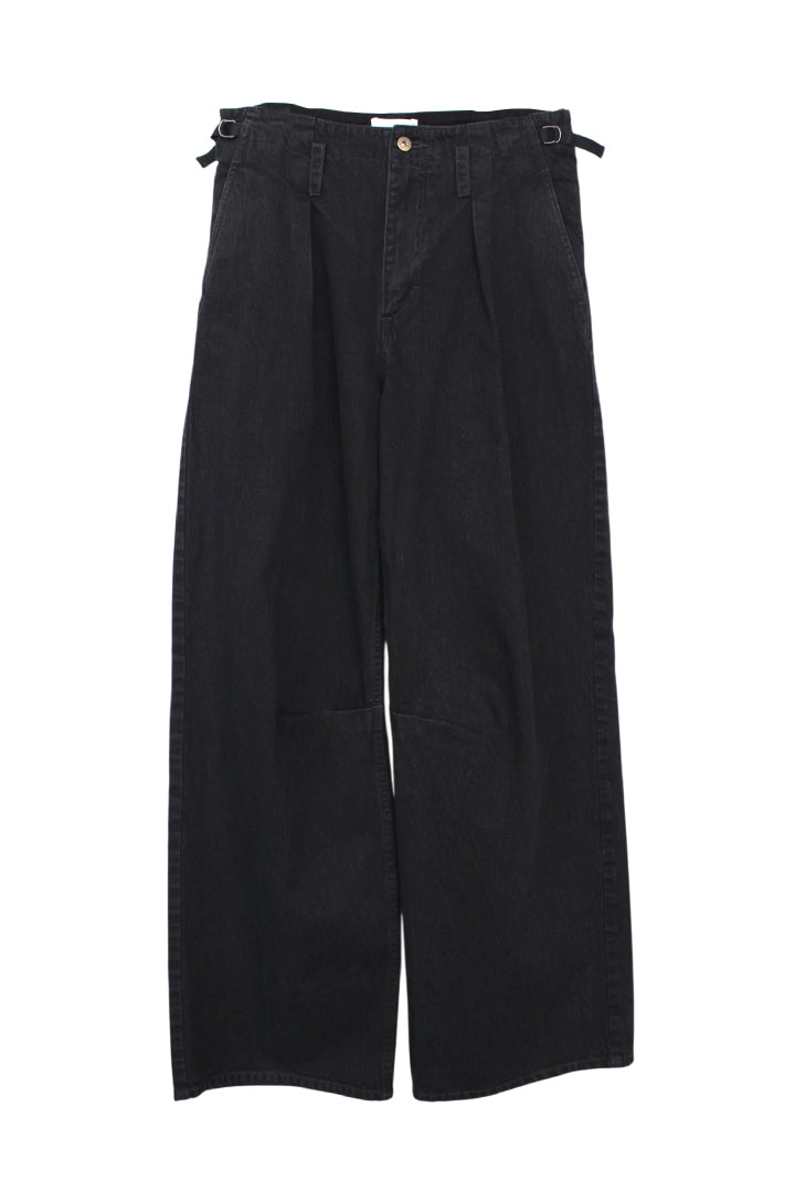 KOZABURO_WIDE LEG TROUSERS (Black)
