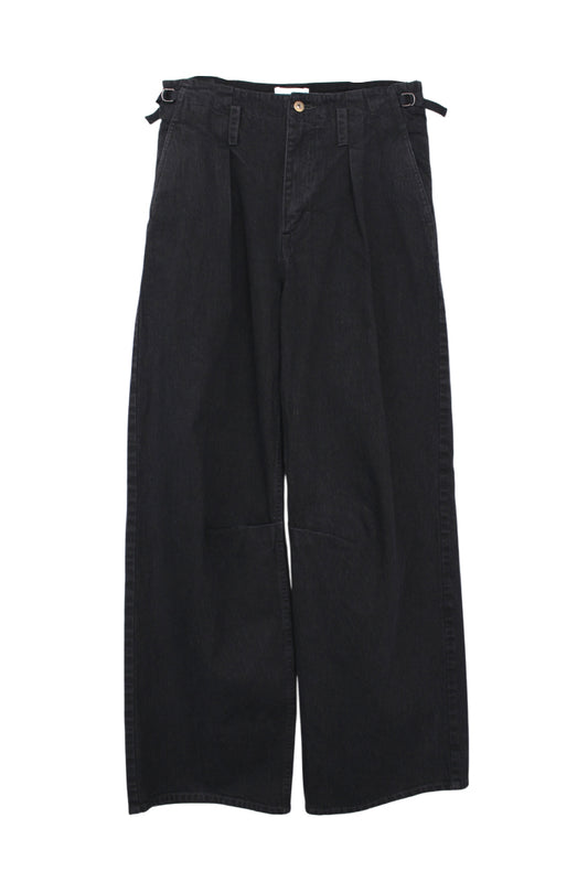 KOZABURO_WIDE LEG TROUSERS (Black)