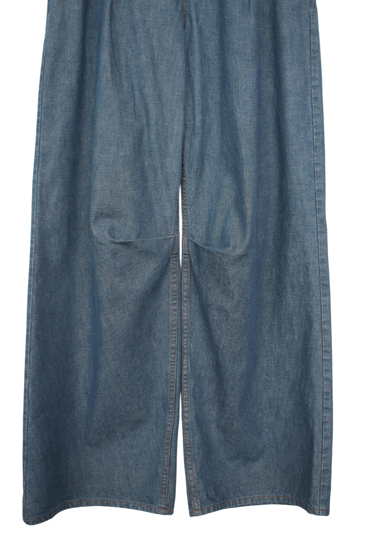 KOZABURO_WIDE LEG TROUSERS (Ice Blue)