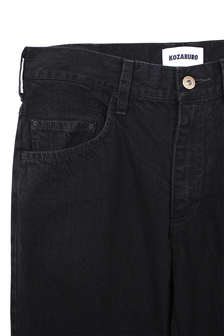 KOZABURO_LOOPER BOOT CUT JEANS (Black)