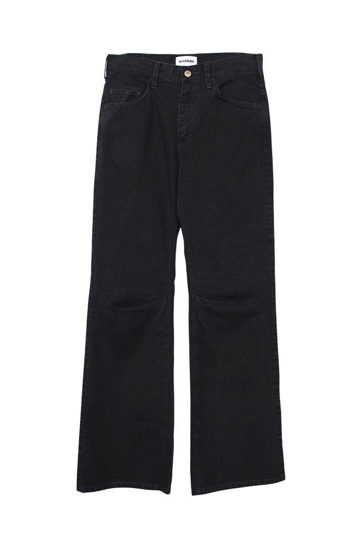 KOZABURO_LOOPER BOOT CUT JEANS (Black)