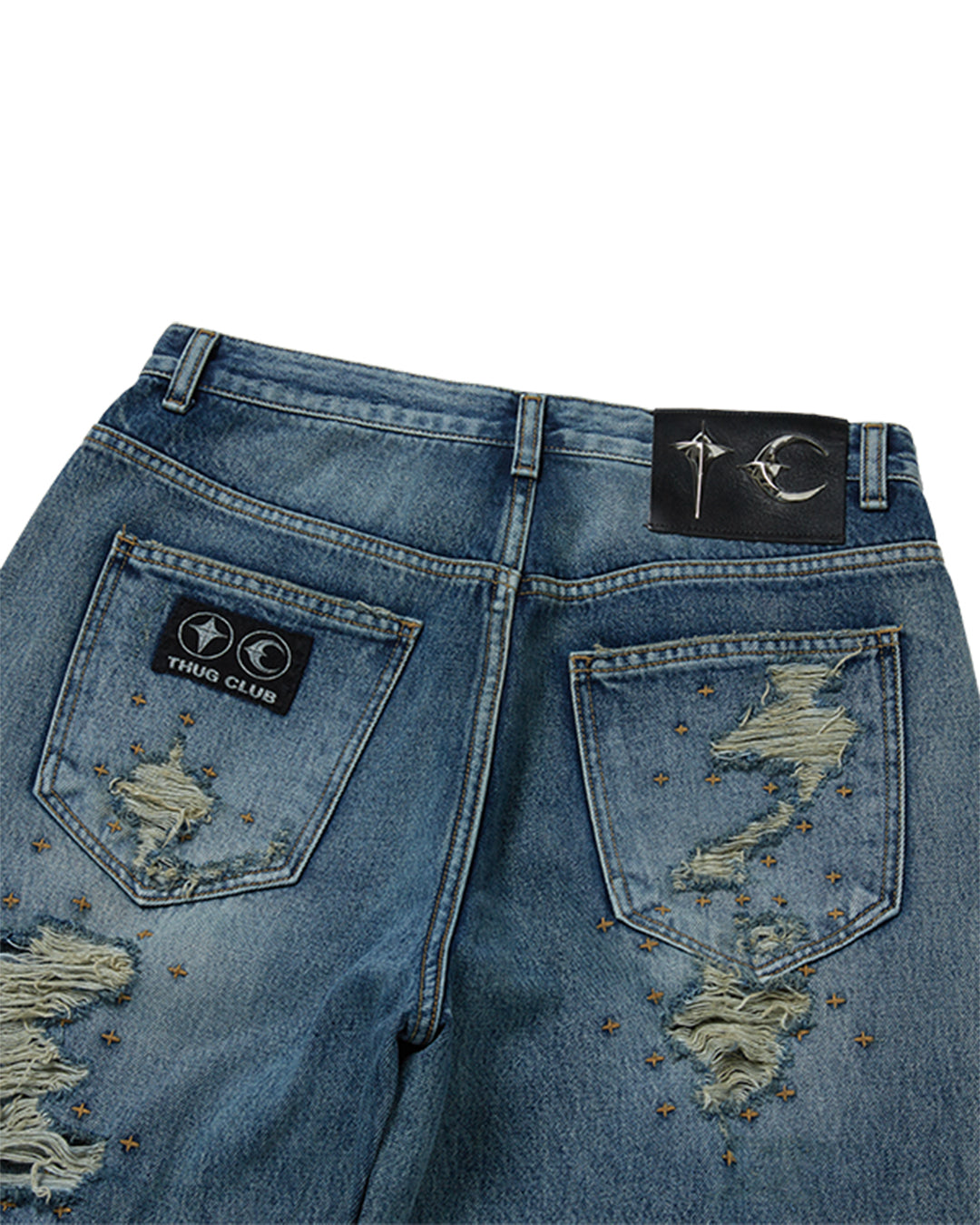 Thug Club_Vintage Double Knee Pants (Blue)