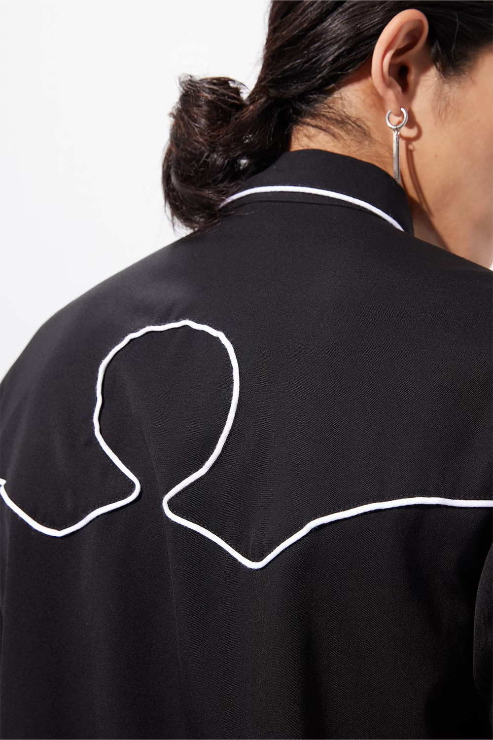 KOZABURO_SLIM WESTERN SHIRTS (Black)