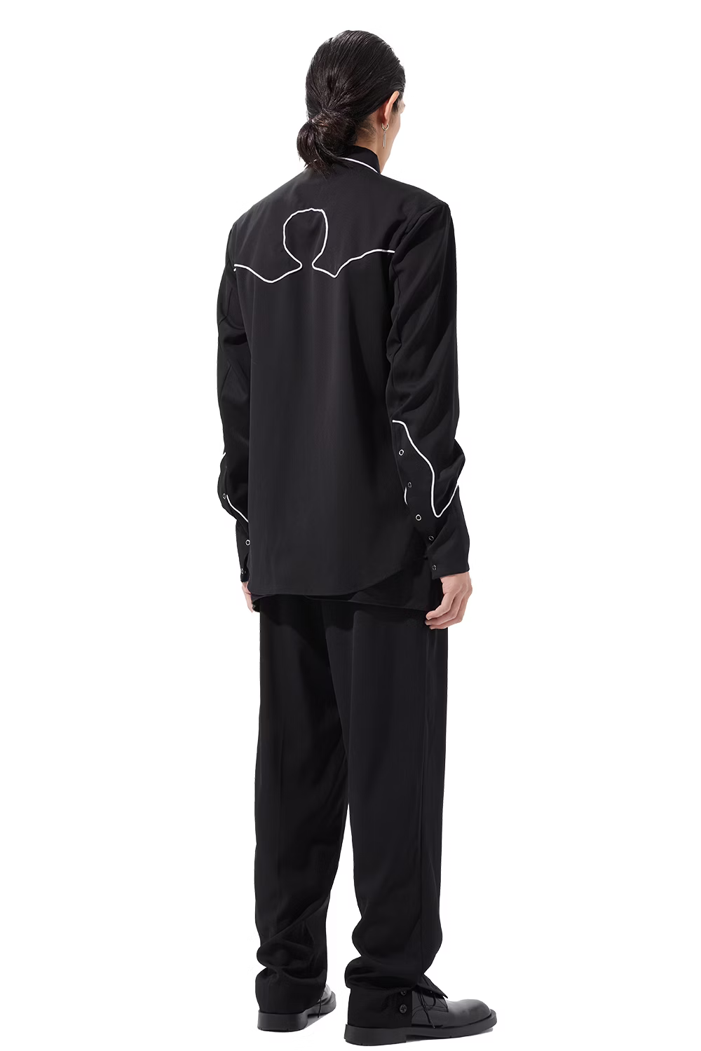 KOZABURO_SLIM WESTERN SHIRTS (Black)