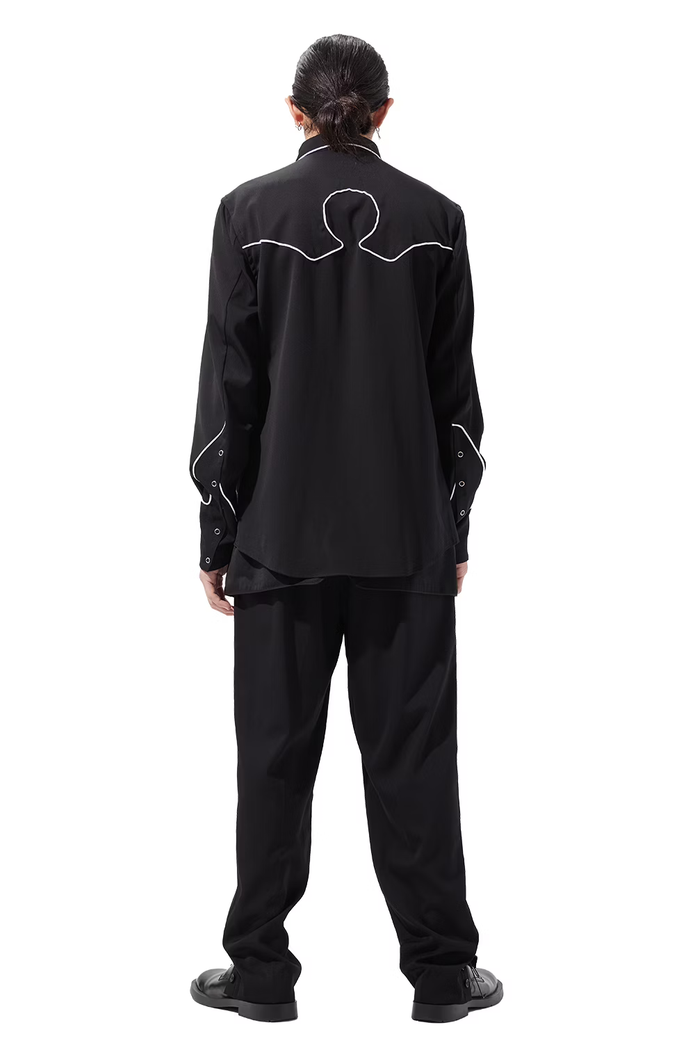 KOZABURO_SLIM WESTERN SHIRTS (Black)