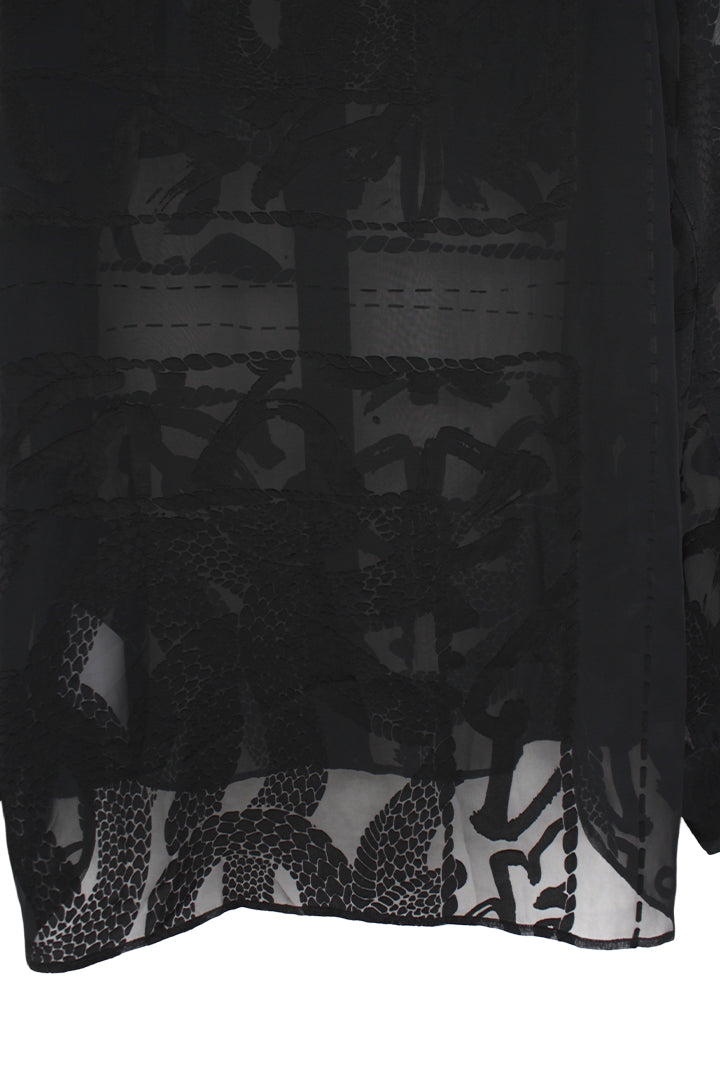 KOZABURO_OPAL BOXY FIT FLAP POCKET SHIRT (Black)