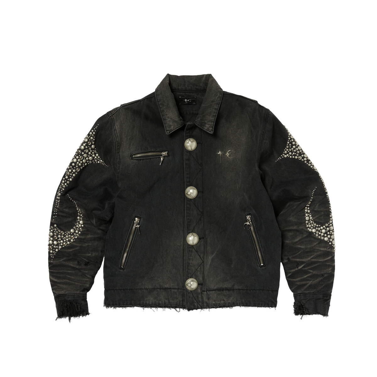 Thug Club_Iron Steel Focus Denim Jacket (Black)
