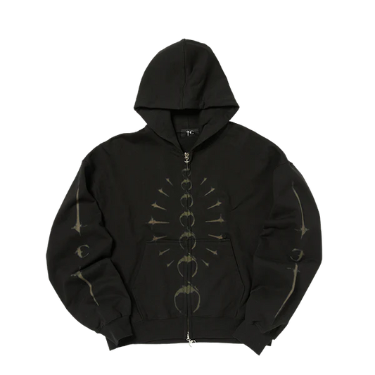 Thug Club_TC Ribcage Zip-Up Hoodie (Black)