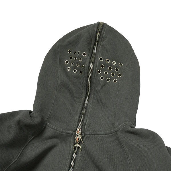 Thug Club_Bulk Shoulder Gladiator Zip-Up Hoodie (Charcoal Thug Club_Bulk Shoulder Gladiator Zip-Up Hoodie (Charcoal