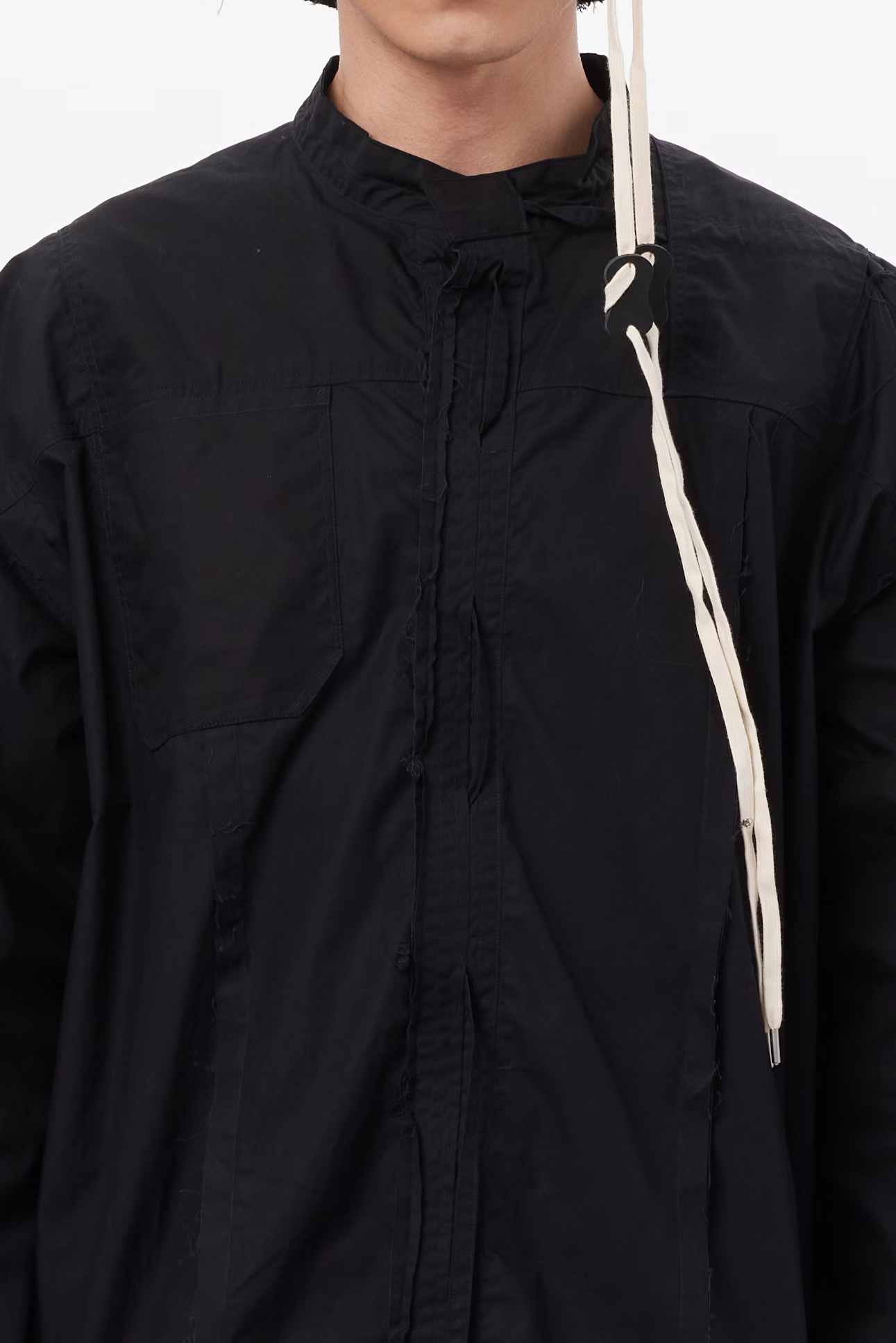 W Song_SHORT MONO SHIRT (Black)