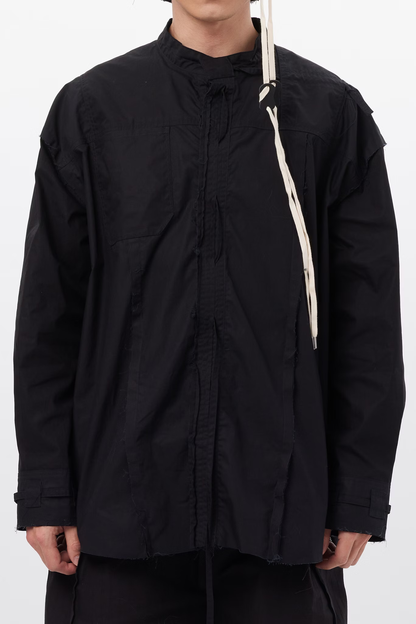 W Song_SHORT MONO SHIRT (Black)