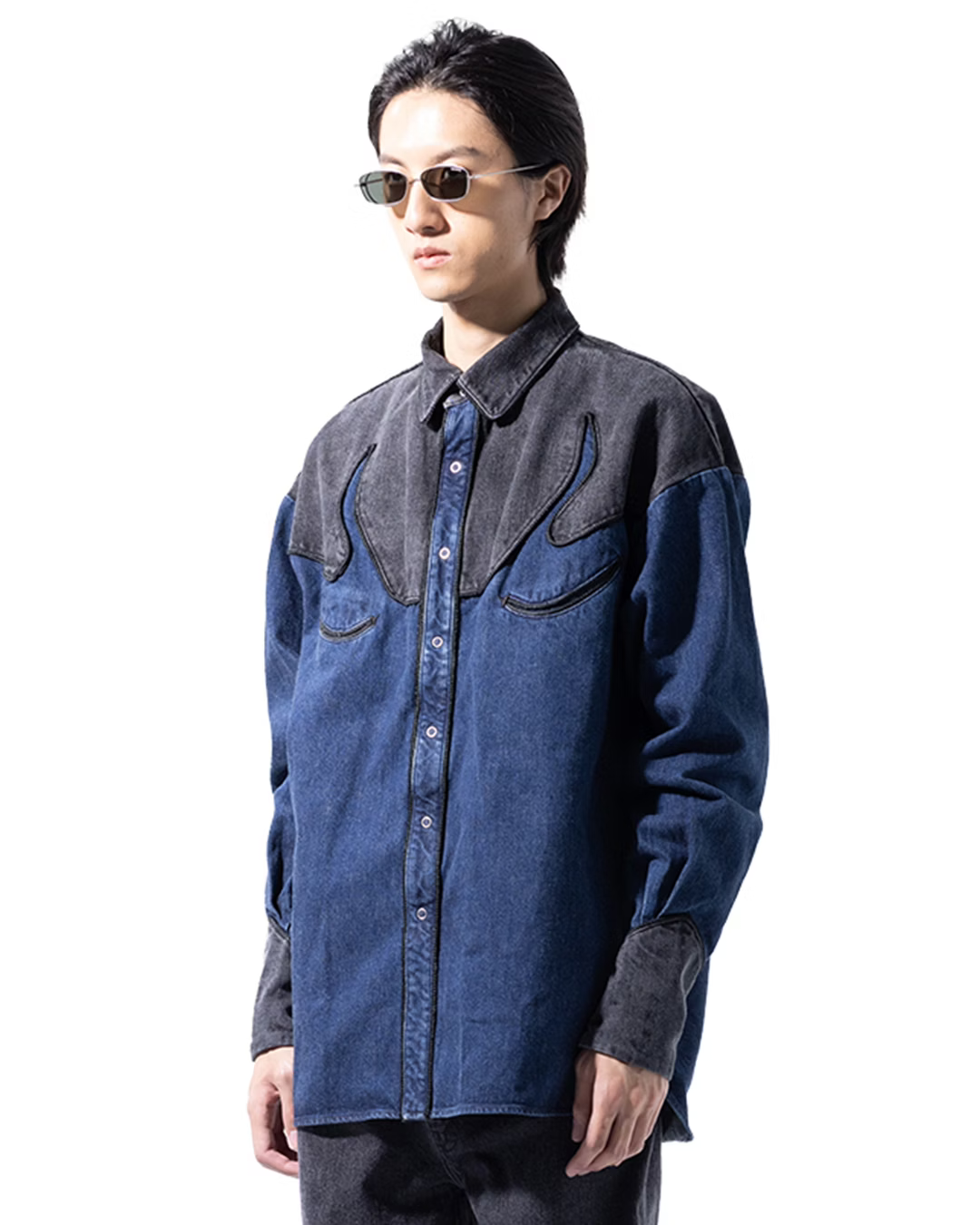 KOZABURO_WESTERN SHIRTS (Indigo)