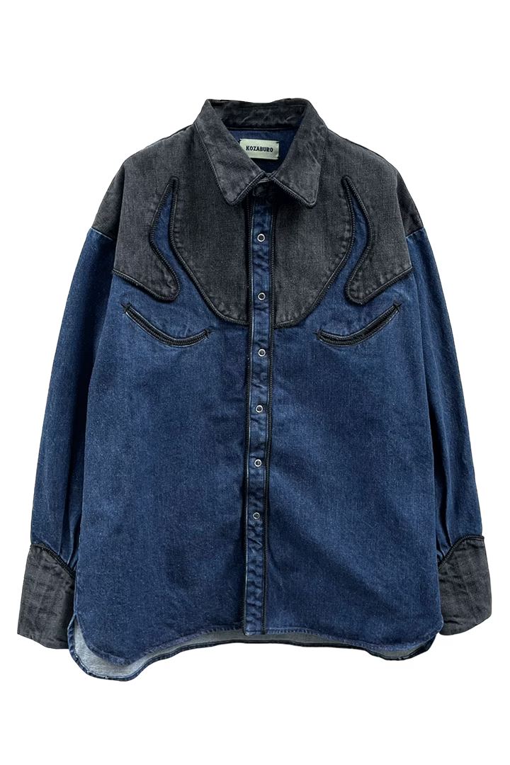KOZABURO_WESTERN SHIRTS (Indigo)