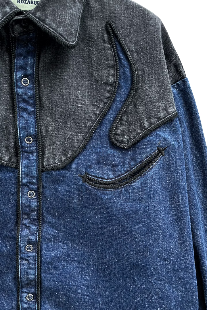 KOZABURO_WESTERN SHIRTS (Indigo)