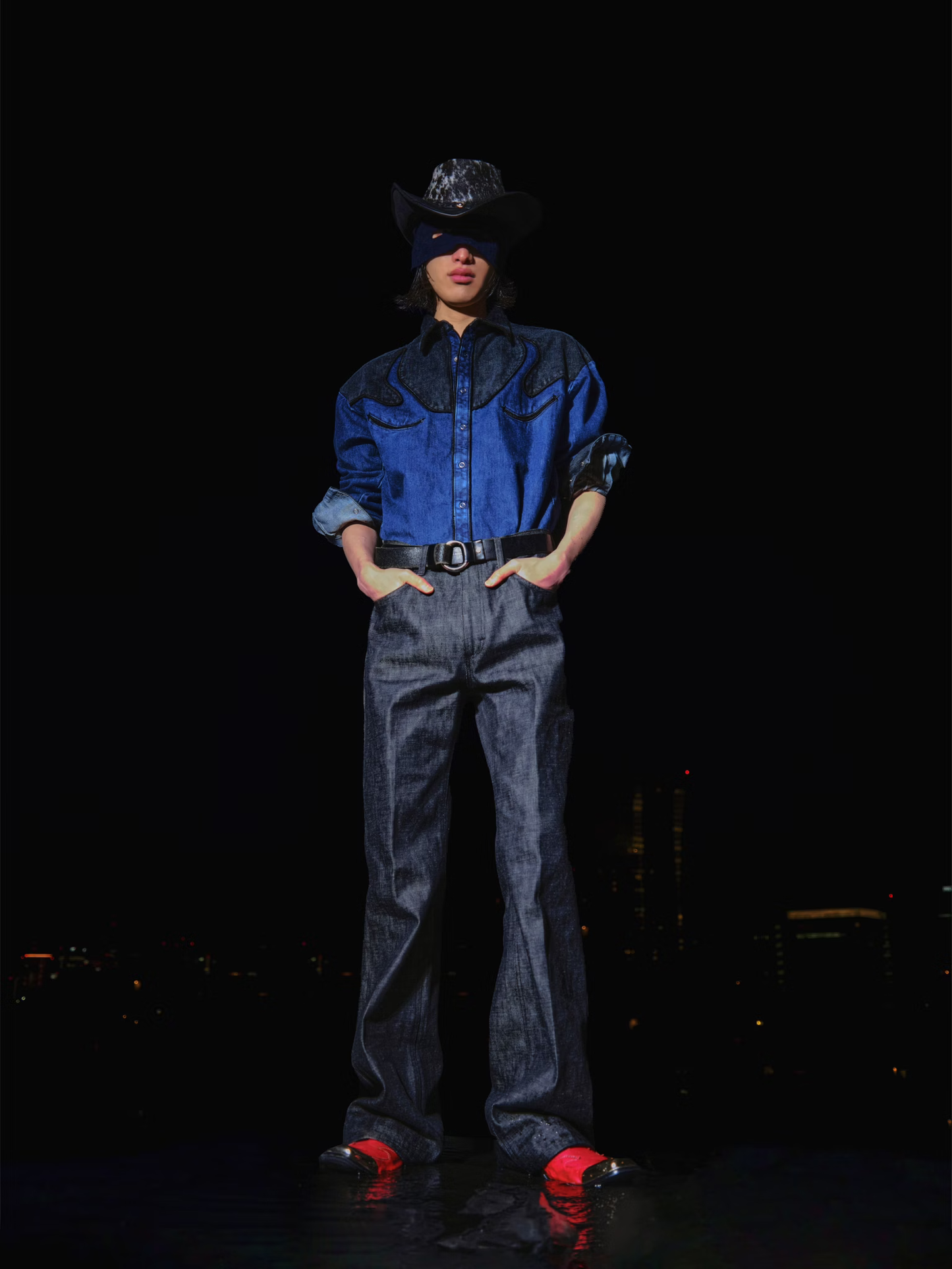 KOZABURO_WESTERN SHIRTS (Indigo)