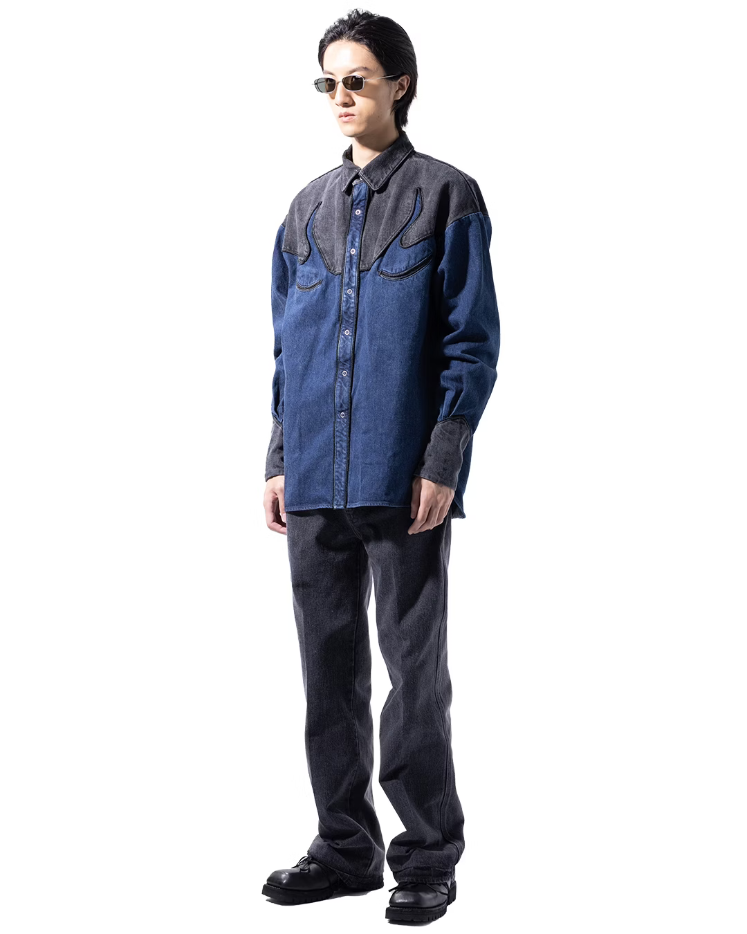 KOZABURO_WESTERN SHIRTS (Indigo)