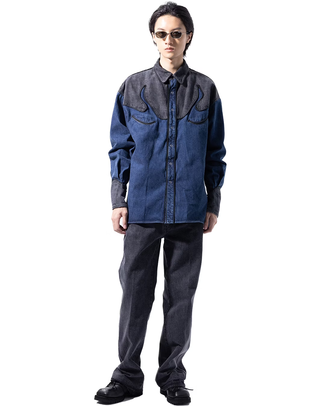KOZABURO_WESTERN SHIRTS (Indigo)