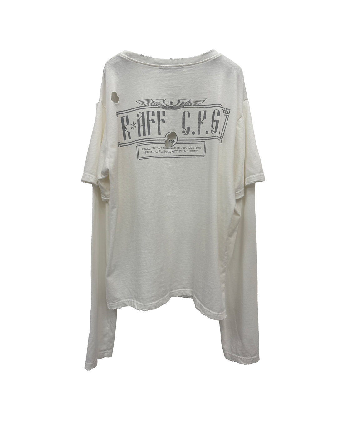 Sunday Off Club_Salon Kitty Layered T-shrit (Off White)