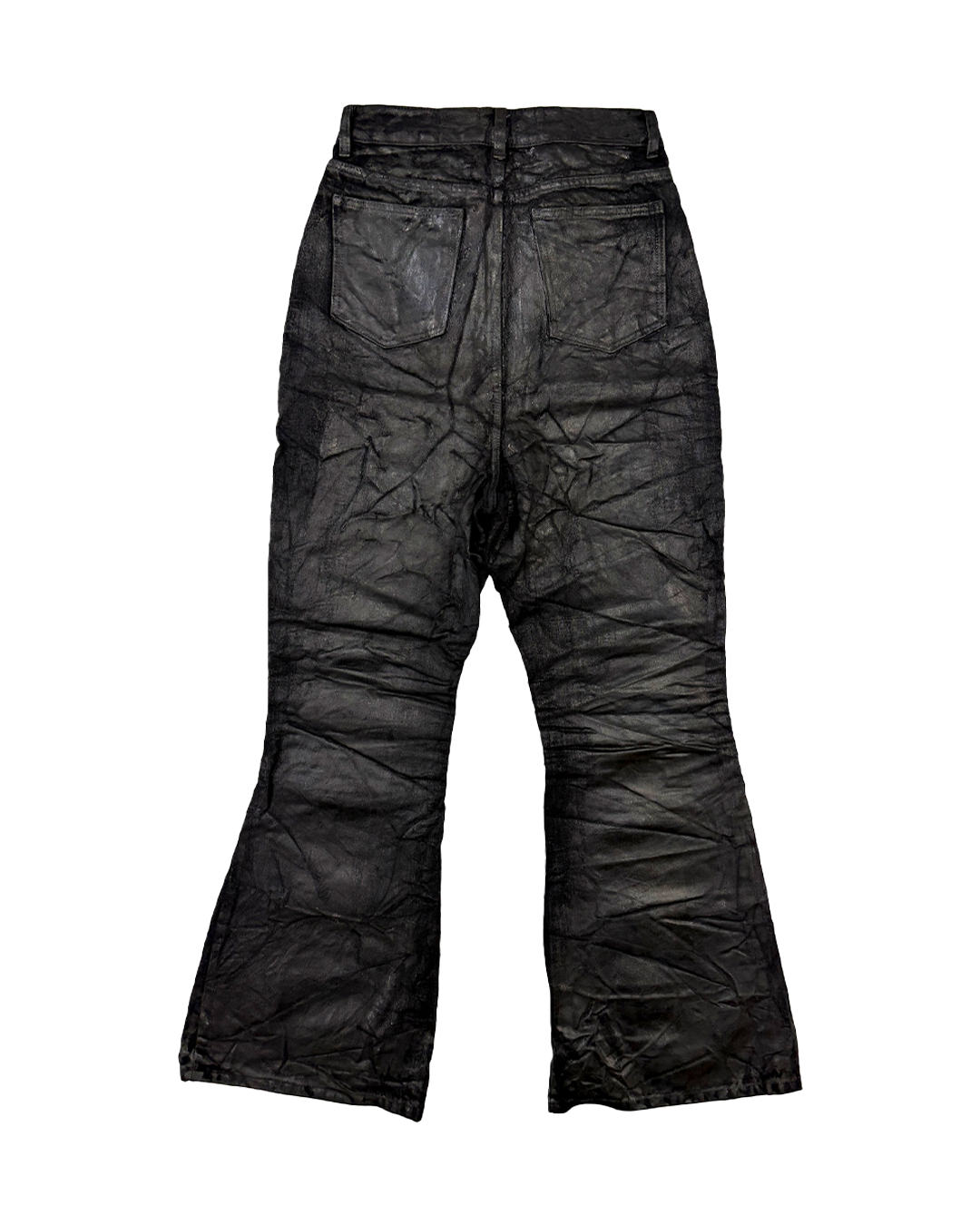 Sunday Off Club_Crackle Waxed Biker Jeans (Black)