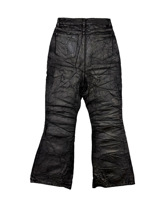 Sunday Off Club_Crackle Waxed Biker Jeans (Black)