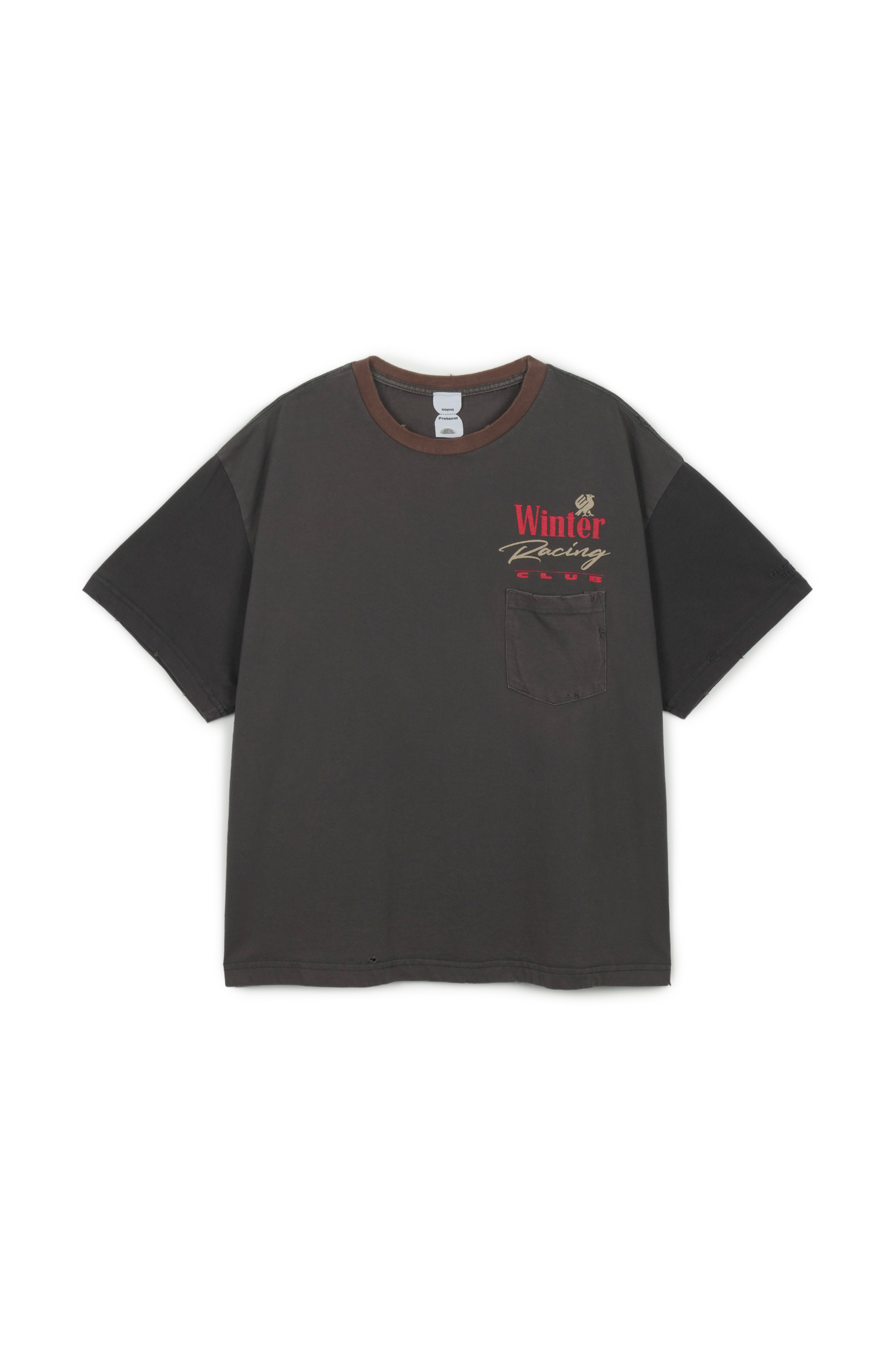 Protocol Index_Paneled Pocket T-Shirt (Charcoal Mix)