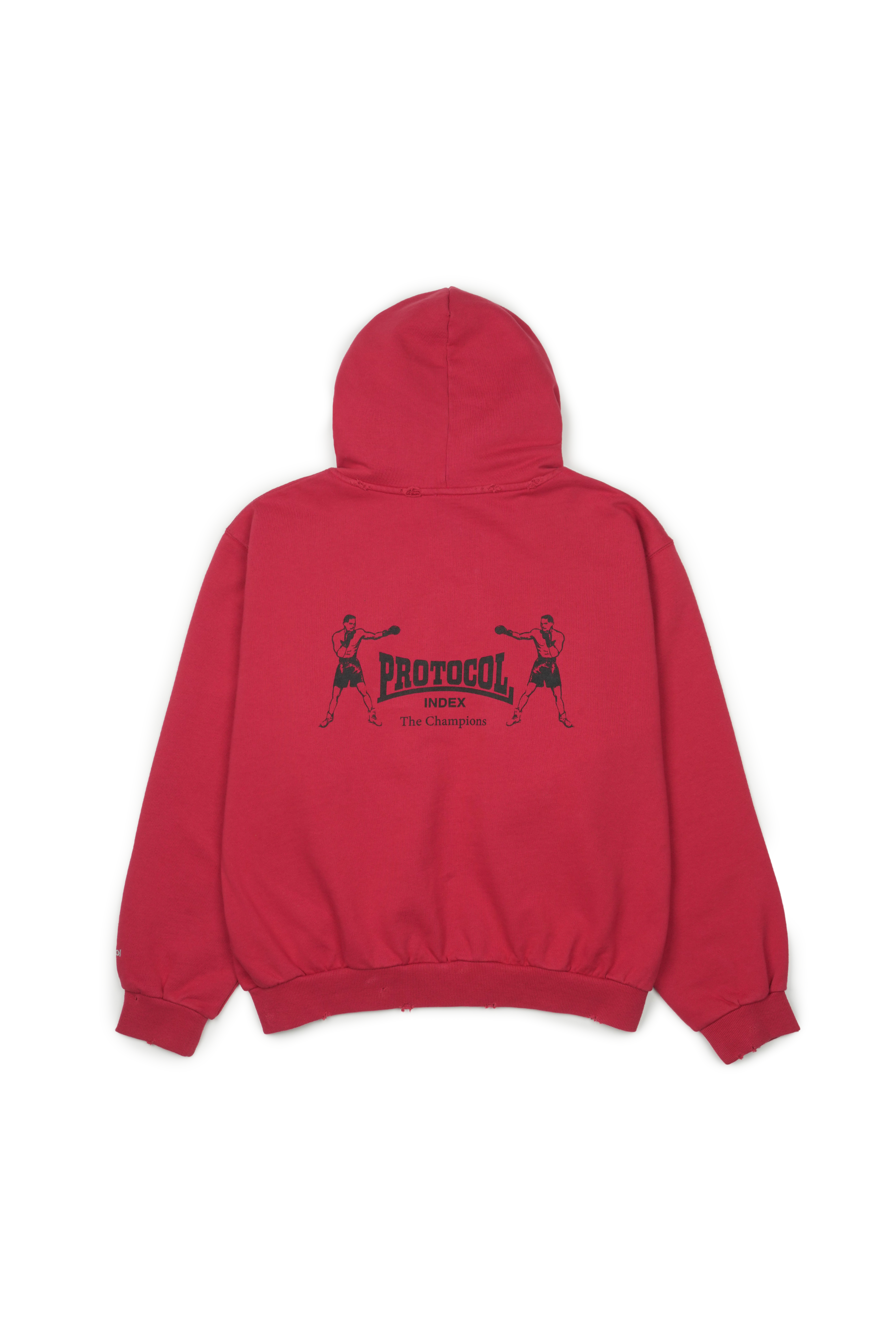 Protocol Index_Terry Towel Zip Hoodie (Red) – TOBIRA STORE Protocol Index_Terry Towel Zip Hoodie (Red) – TOBIRA STORE