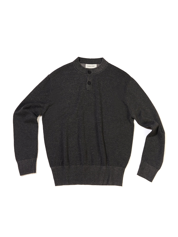 NOUVEAU PROJECT_STRAINING WOOL KNITWEAR (Charcoal)