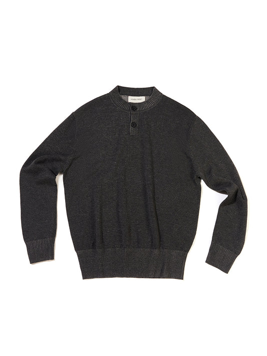 NOUVEAU PROJECT_STRAINING WOOL KNITWEAR (Charcoal)