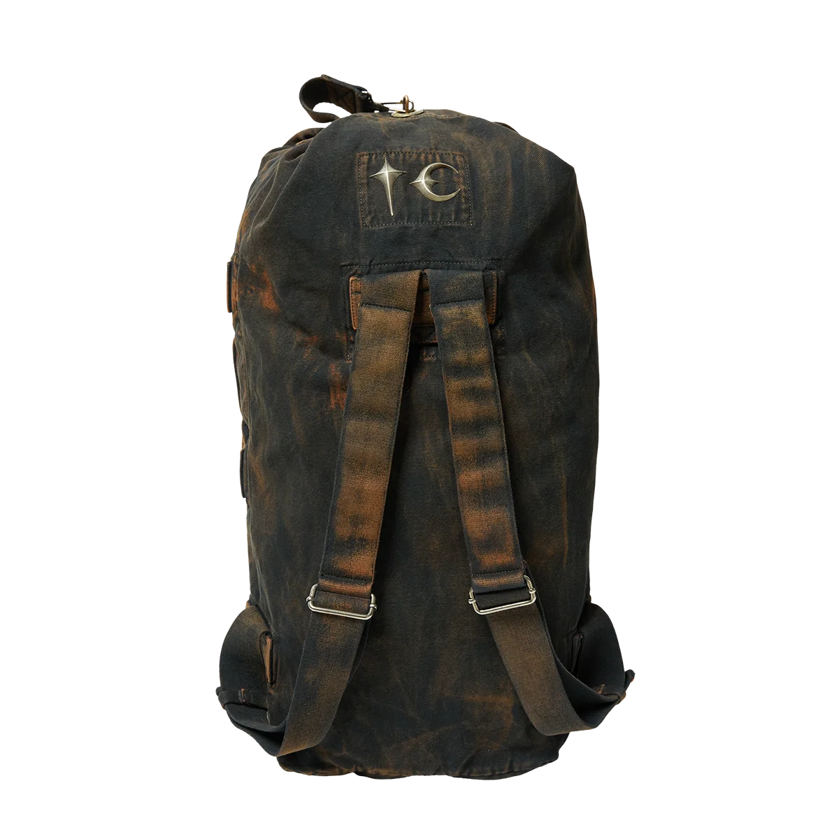 Thug Club_Two Tone Washed Canvas Duffle Bag (Rust Black)