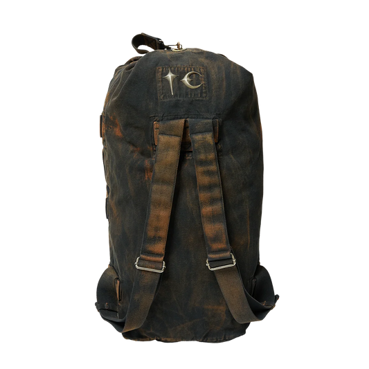 Thug Club_Two Tone Washed Canvas Duffle Bag (Rust Black)