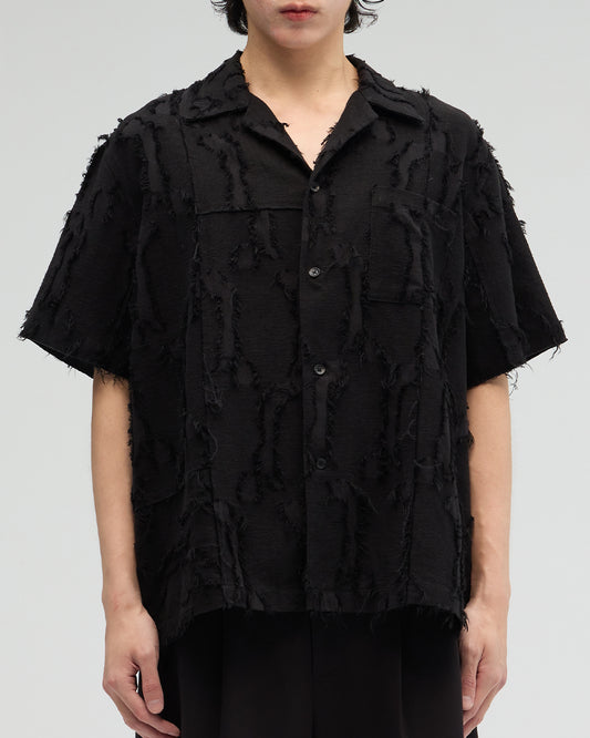 VACANT_ Ripped Shirt (Black)