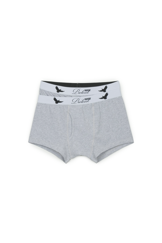 Protocol Index_Double Band Boxer Brief 3Pack (Melange Grey)