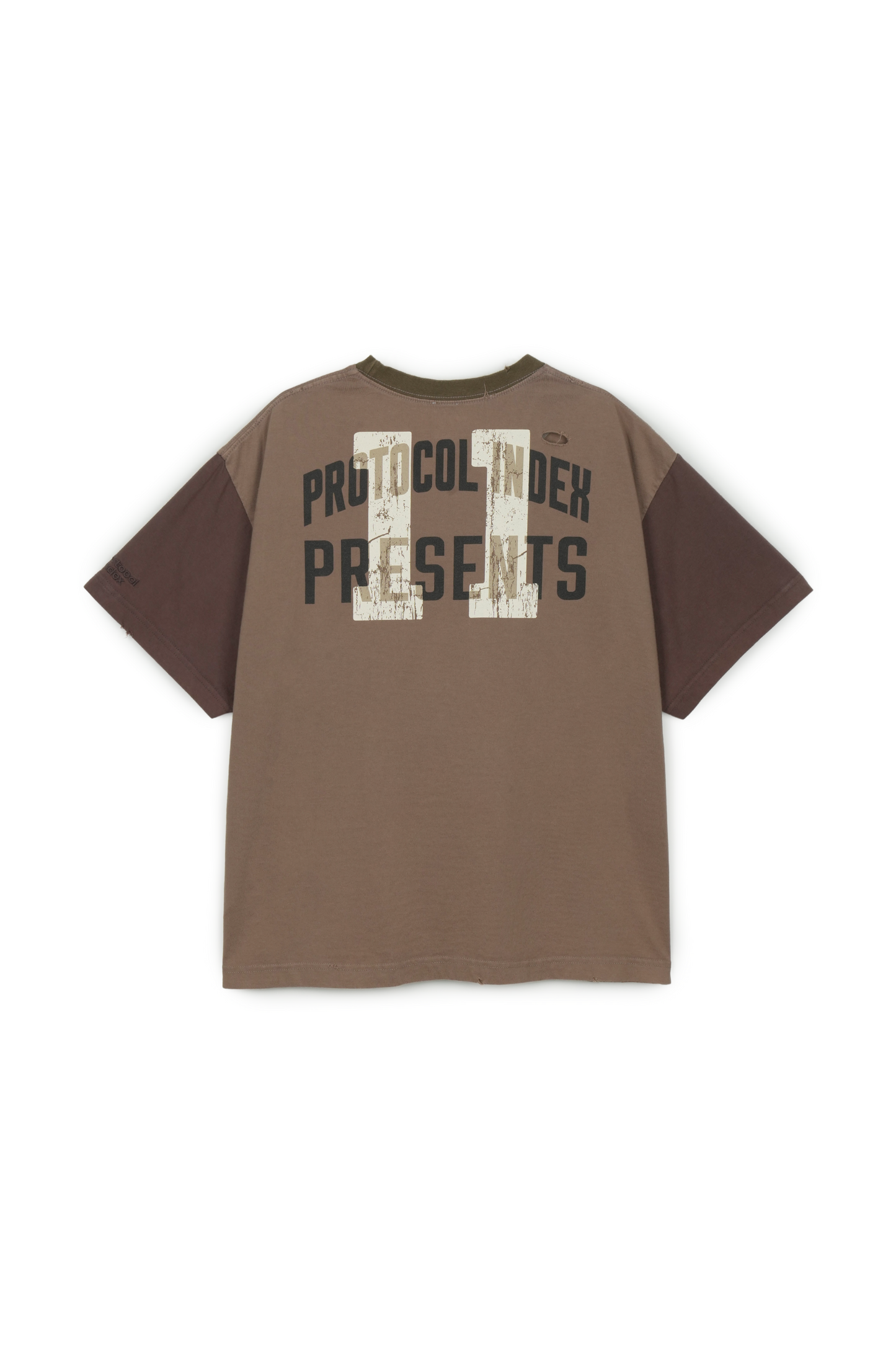 Protocol Index_Paneled Pocket T-Shirt (Brown Mix)