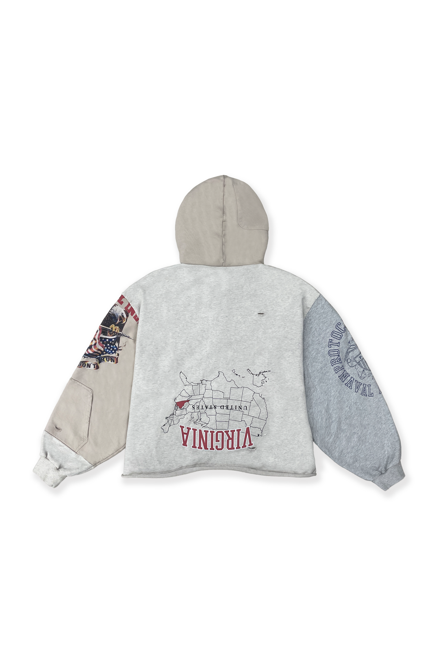 Protocol Index_UPSIDE DOWN ZIP HOODIE (Multi Ivory)